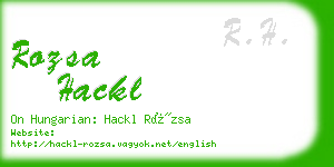 rozsa hackl business card